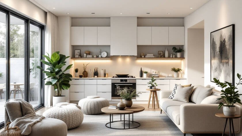 替代文本：现代简约设计的室内空间。